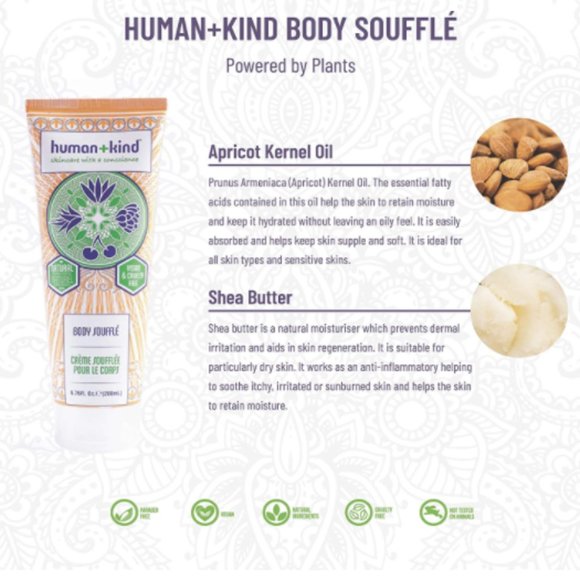 HumanKind Body Souffle Lightly Whipped Cream Moisturizer Natural Vegan SkinCare - Picture 10 of 12